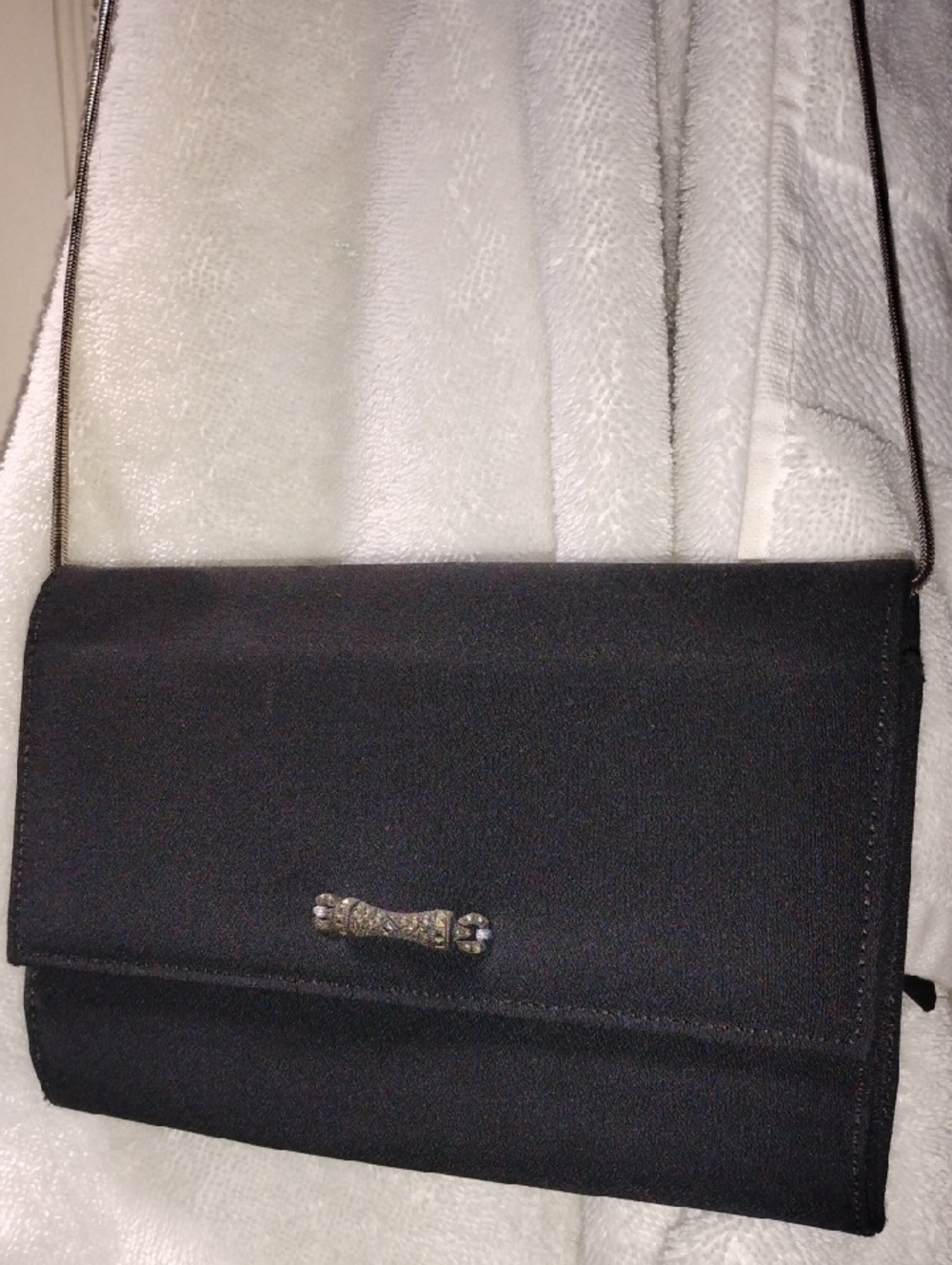 Judith Jack Black Evening Crossbody with Gold Accent